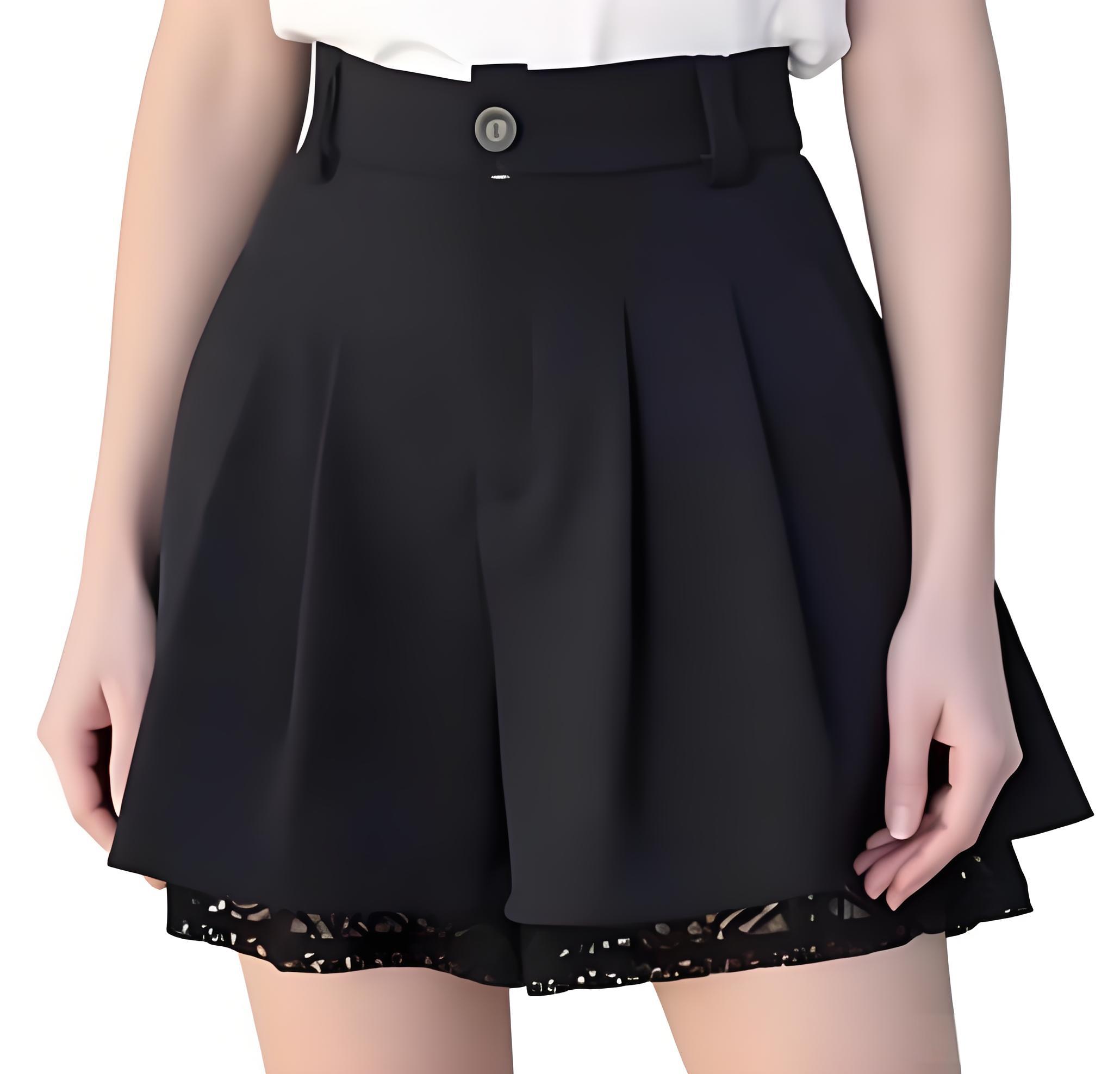 Women'S Formal Wear With Pants - Damen Casual High-Waist Anzughose Culottes mit