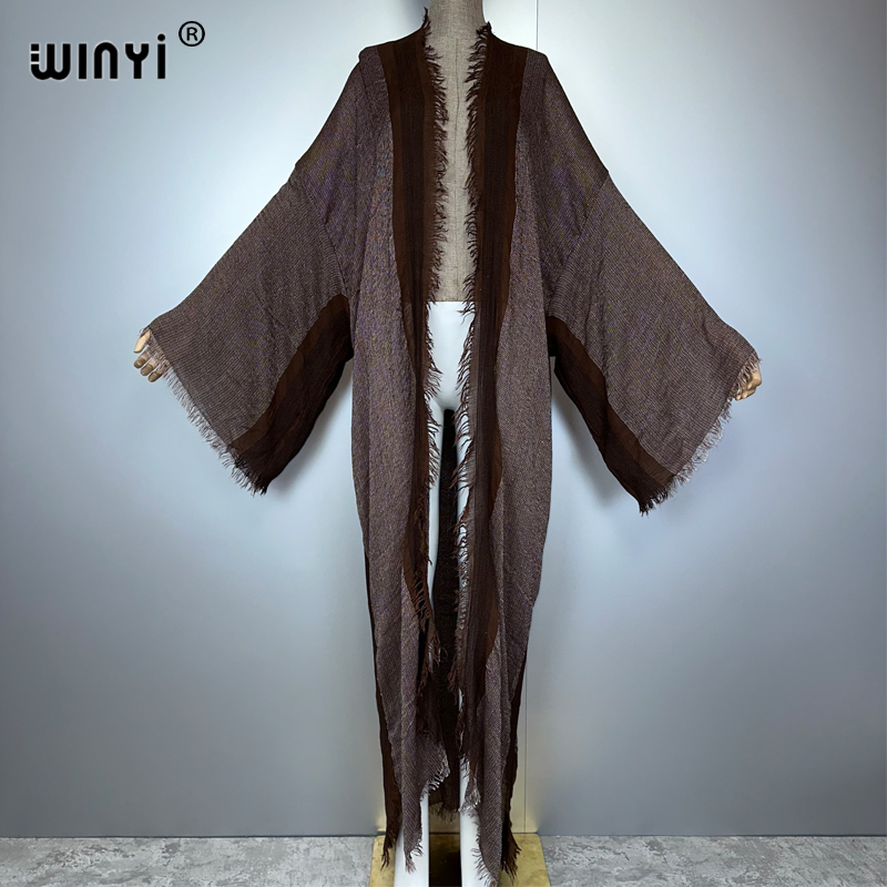 Young Women'S Formal Wear - WINYI Retro Kimono Maxi Cardigan Strandkleidung