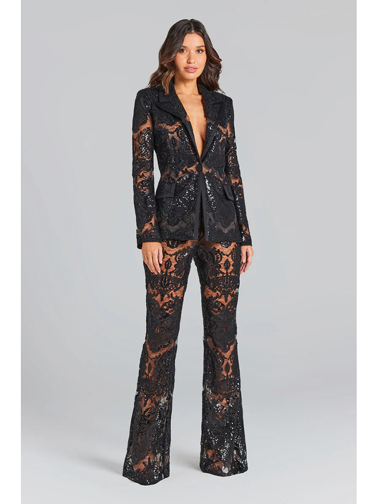 Women'S Formal Wear With Pants - HIGH STREET Neuestes 2026 Designer Laufsteg-Anzugset