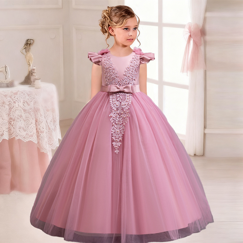 Women'S Formal Wear For Girls - 4–12 Jahre alt, verkleidetes Tanzparty-Mädchenkleid, Tüll-Mädchen-Hochzeitskleid,