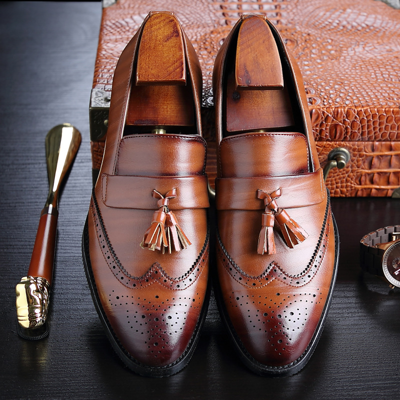Klassische Herren-Leder-Quaste – Formal Wear Women'S Loafers Bewertung und Preis