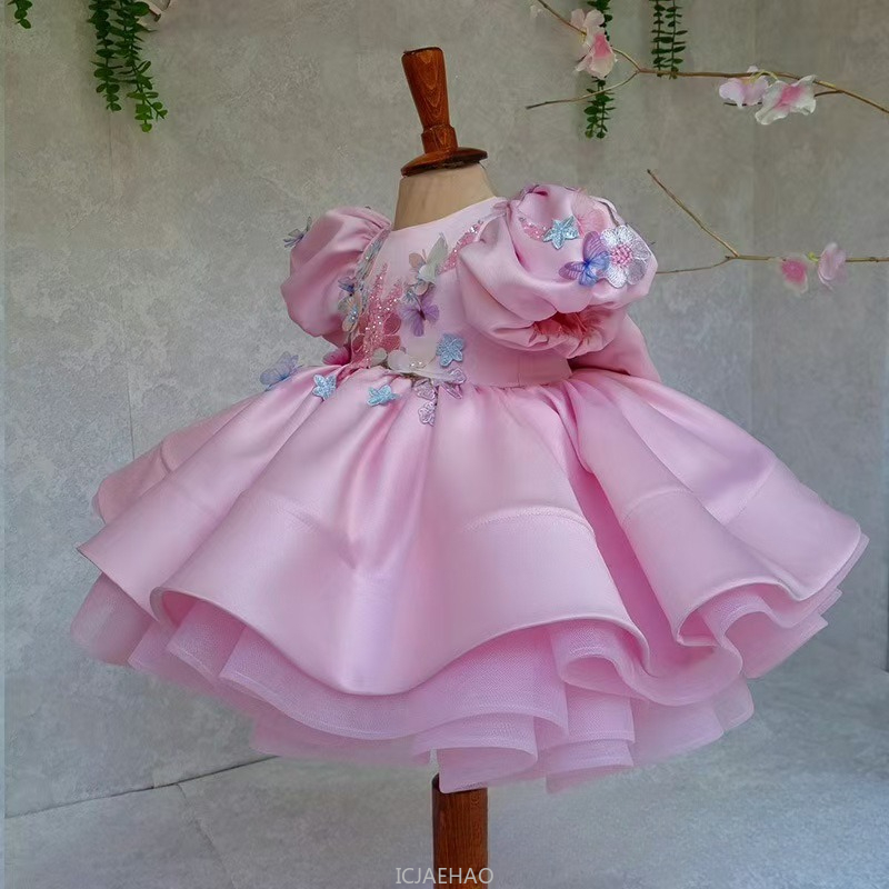 Neues Kinder-Satinkleid mit Bl – Women'S Formal Wear For Girls Bewertung und Preis