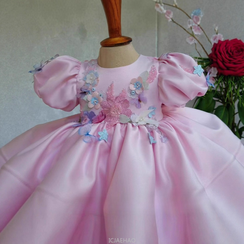 Neues Kinder-Satinkleid mit Bl – Women'S Formal Wear For Girls Bewertung und Preis