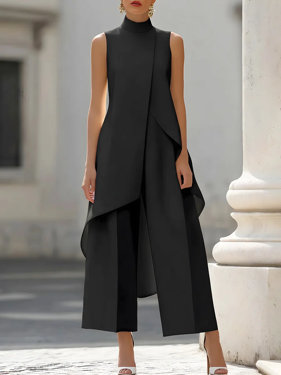 Ärmelloser Jumpsuit mit hohem  – Women'S Formal Wear With Pants Bewertung und Preis