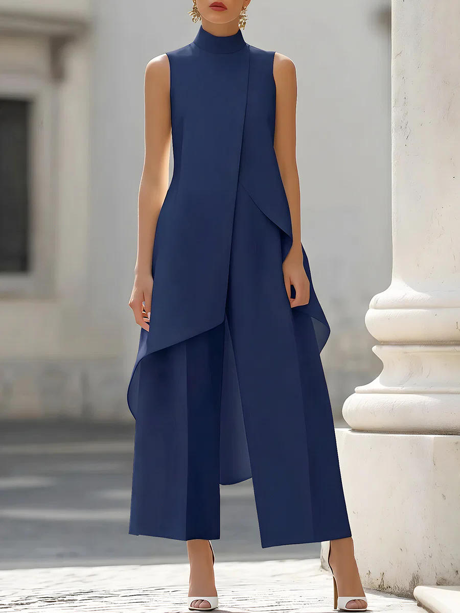 Ärmelloser Jumpsuit mit hohem  – Women'S Formal Wear With Pants Bewertung und Preis